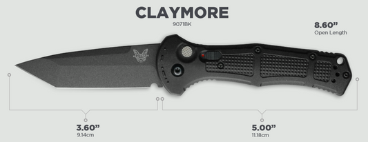 Benchmade Claymore Tanto 9071BK Black