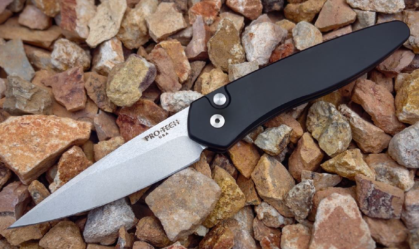 ProTech Newport 3405 Black Handle SW Blade